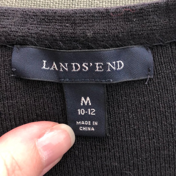 Dark navy Lands end zip cardigan - Picture 3 of 4